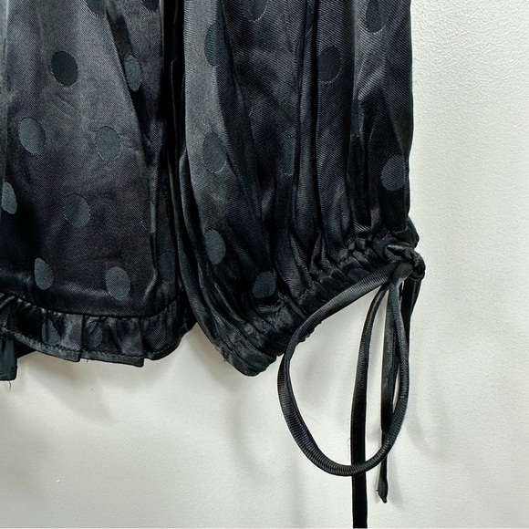 Romper Long Sleeve NWT Polka Dot Satin Goth Chic Y2K Party Small Majorelle - Picture 6 of 15